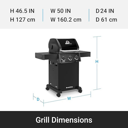 Broil King 864054 Crown 310, Liquid Propane (LP), Black