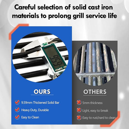 66097 66089 Grate Grill Replacement Parts for Weber Genesis ii Grill Grates 400 Series GS4 Gas Grill Grates ii E-410 E-435 S-435 S410 SE-410 LX S-440 Cast Iron Cooking Grids Grill Parts 3pcs