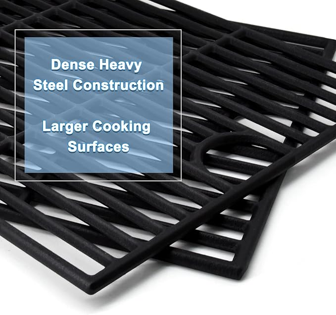 Grill Replacement Parts for nexgrill 720-0830h replacement parts, 17'' Cast Iron Grill Grates and Heat Plates for Nexgrill 720-0830H, 720-0697E, Members Mark 720-0830F, Uberhaus 780-0003.