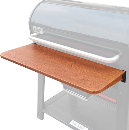 QuliMetal Foldable Front Shelf for Weber Searwood XL 600, 34.80" Grill Front Table, BBQ Prep Shelf Accessory, Quality Steel Front Shelf