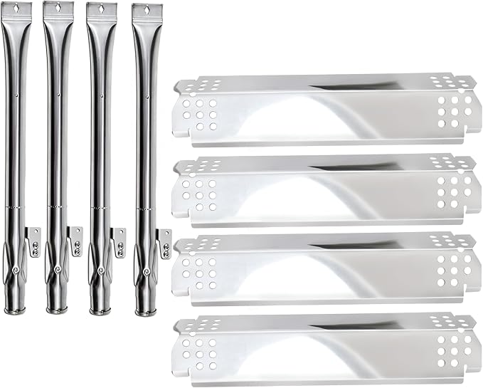 Nexgrill 4 Burner Replacement Parts, Nexgrill 720-0830H Replacement Parts, Nexgrill 720-0864M 720-0925P 720-0830H Replacement Part, Nexgrill 720-0830X Heat Plate Shield & Burner, 4 Pack