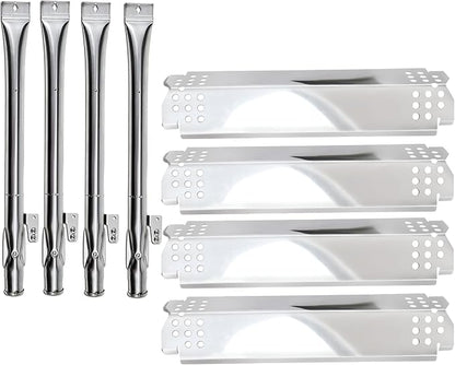 Nexgrill 4 Burner Replacement Parts, Nexgrill 720-0830H Replacement Parts, Nexgrill 720-0864M 720-0925P 720-0830H Replacement Part, Nexgrill 720-0830X Heat Plate Shield & Burner, 4 Pack