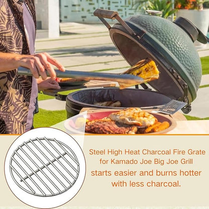 onlyfire Stainless Steel High Heat Charcoal Fire Grate Fits Large/MiniMax Big Green Egg Grill,9-Inch