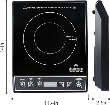 Duxtop 1800W Portable Induction Cooktop Countertop Burner, Black 9100MC/BT-M20B
