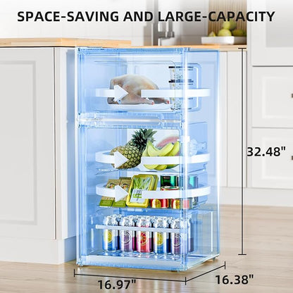Antarctic Star Compact Mini Fridge with Freezer,Double Door with Adjustable Thermostat,Small Fridge Removable Shelves for Dorm/Office,2.5 Cu.Ft,WHITE