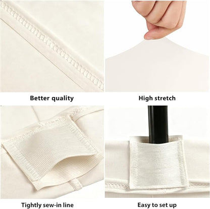 BDDC 8ft Stretch Spandex Fitted Table Cloth for 8 Foot Tables | GRS-Certified Eco-Friendly Fabric, Elastic Fit Rectangle Tablecloth, Washable, Wrinkle-Free, For Events & Parties