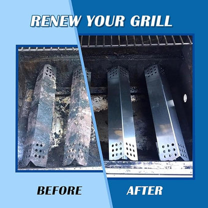 SafBbcue 16" Grill Heat Plate Shield, Burner Cover Replacement for Jenn-Air 720-0709, 720-0336B, Kitchen Aid 720-0745B, Nexgrill 720-0709, Spire 6 Burner 740-0781P, Stainless Flame Tamer 6-Pack