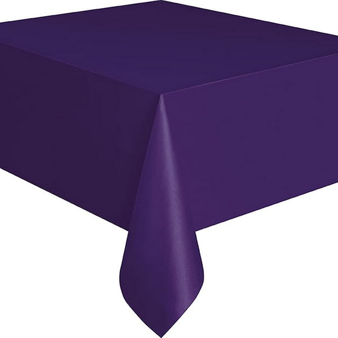 Gold Solid Rectangular Plastic Table Cover (54" x 108") 1 Count - Elegant Design & Premium Quality, Ideal For Parties, Events & Everyday Use