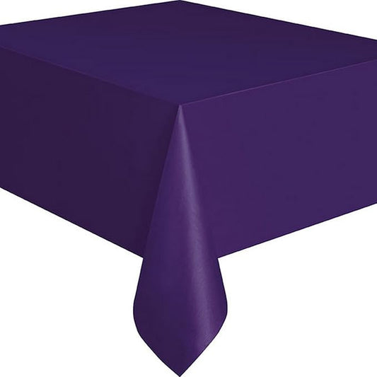 Gold Solid Rectangular Plastic Table Cover (54" x 108") 1 Count - Elegant Design & Premium Quality, Ideal For Parties, Events & Everyday Use