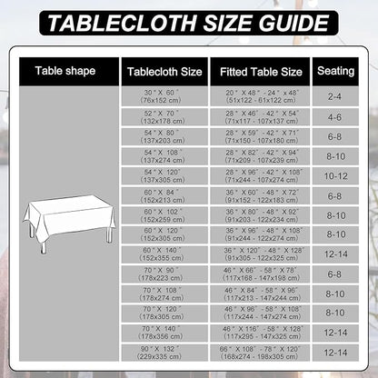 DWCN Rectangle Tablecloth - 52 x 70 Inch - Waterproof Stain and Wrinkle Resistant Washable Table Cloth, Decorative Fabric Table Cover for Kitchen Dining Room Party and Outdoor Use, Light Grey
