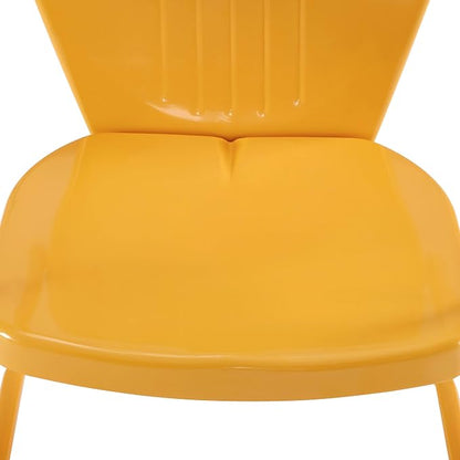 Crosley Furniture Griffith Outdoor Chair, Retro Metal Patio Chairs for Dining, Porch, Deck, Balcony, Tangerine