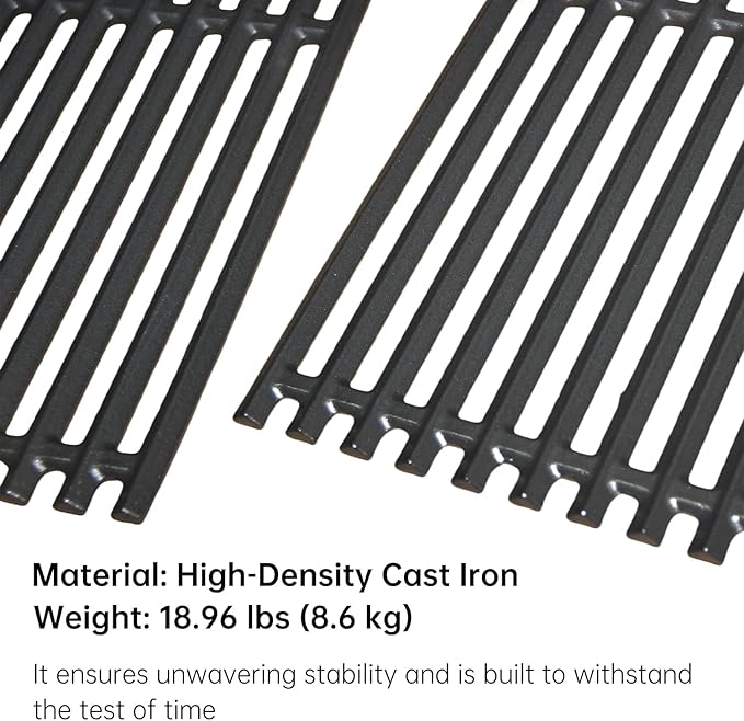 Hongso 17 Inch Cast Iron Grill Grates for Charbroil 463242516 463242515 463355220 463367016 463243016 463342620 Commercial and Signature Series Tru-Infrared 3 Burner Models with G466-0025-W1A