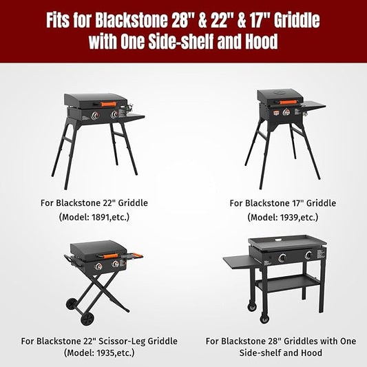 SHINESTAR 28 inch Griddle Cover for Blackstone 28" Single Shelf Griddle, Heavy Duty Waterproof Flat Top Grill Cover with Air Vent and Straps,Tear & Fade Resistant Cover for Blackstone 1529