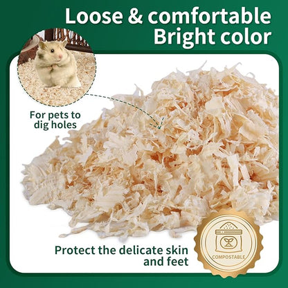 18oz Small Pet Bedding, Low Dust, Odor Control, Ultra Absorbent, for Hamsters, Guinea Pigs, Parrots, Rabbits, Gerbils, Mice & Small Animals