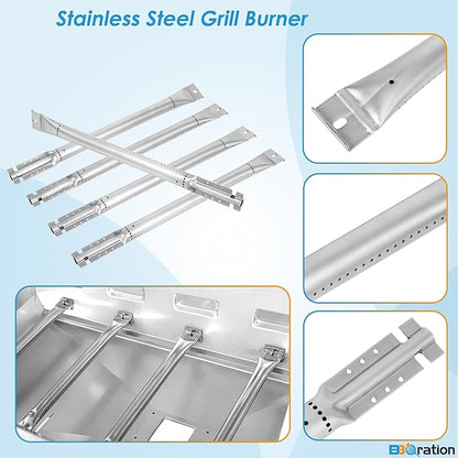 Repalcement Parts for Kitchen Aid 720-0826E 720-0709C 860-0003C, for Jenn Air Grill Parts 720-0727 740-0711, Cooking Grates, Burner and Heat Plates for KitchenAid Grill Replacement Parts