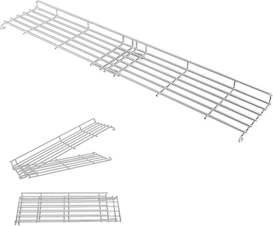 32.7"×5.8" Stainless Steel Warming Rack Foldable - 66045 Fits Weber Genesis II 400 Series Gas Grills (E410/S410/SE410,2016+)
