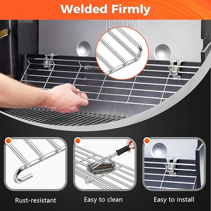 QuliMetal Grill Warming Rack for Weber GS4 Genesis II E-410, II S-410, II SE-410 Grills, Grill Parts for Weber Genesis II 400 Series, Stainless Steel Warming Rack for Genesis 66045