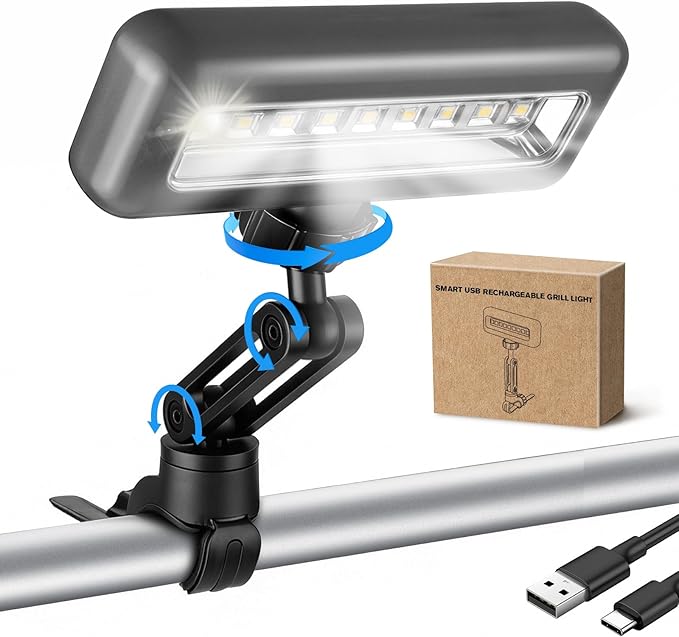 AuntyFey 360°Adjustable Grill Lights for Outdoor Grill Designed for Blackstone Weber Griddle, BBQ Grill Light at Night with 360° Adjustable, LED Grill Lights for Outdoor