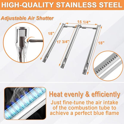 Grill Parts for Weber Spirit 2 Grill Parts GS4 Spirit II & I E310 E320 S310 S320, Replacement for Weber Spirit E-310 Flavorizer Bars 7636 67046,Burner Tube 67025 67103 69787,Crossover Tube 67279 69898