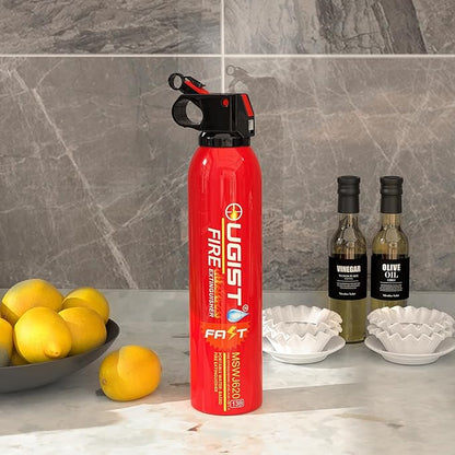 Ougist Small Portable Fire Extinguisher for Home and Car, 21oz Each, 1-Pack, Water-Based Fire Extinguishers for Quick Emergency Response, Prevent Re-Ignition, Ideal for Vehicle and Camping,Kitchen