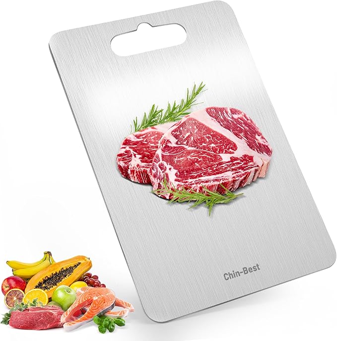 Cutting Board, Stainless Steel Cutting Board for kitchen, Meat,Fruit, Vegetables, L 15.4" * 11"