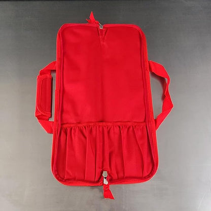 Ergo Chef 5 Pocket Chef Knife Case Roll Bag Bi-Fold (Red) Lightweight - Durable Nylon / Polyester Blend– Perfect for the Busy Traveling Chef