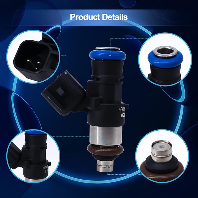 HiSport Fuel Injector 0280158091 1PC Compatible with Ford 2007-12,Compatible with Mazda CX-9 3.5L 3.7L Edge
