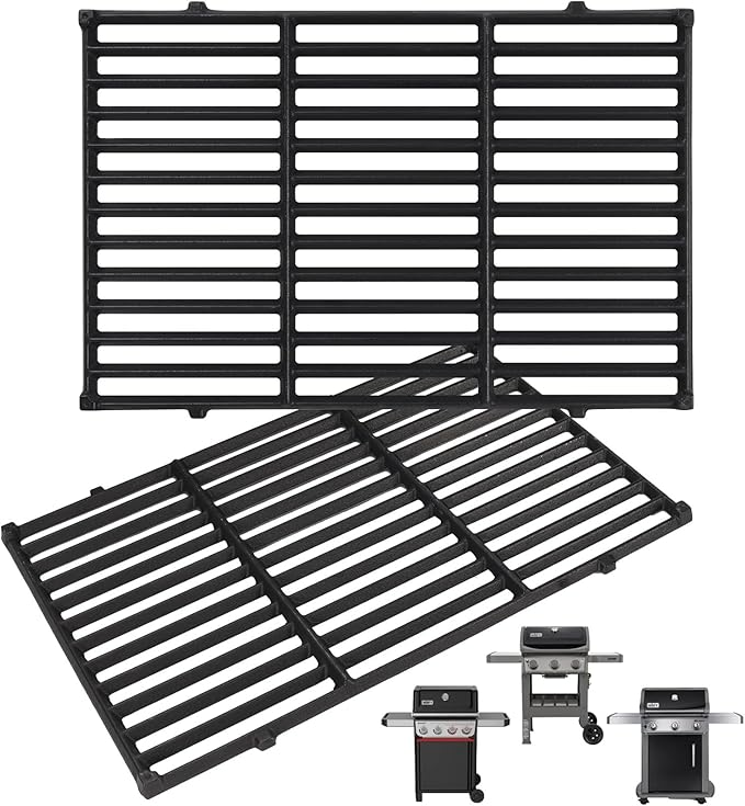 7638 Spirit Grill Grates for Weber Spirit 2 Grill Parts GS4 Spirit II/I 300, Spirit 700, Webber Spirit 400(2025 Y),Genesis 1000-5000 Replacement for Weber Genesis Gold/Silver B/C Accessories,7856 7860