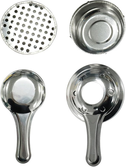 Stainless Steel Fondue Burner 3.5" Wide Portable Safety Cover，with Fondue Pot Fuel Compatibility， for Camping Catering Emergency Outdoor Cooking