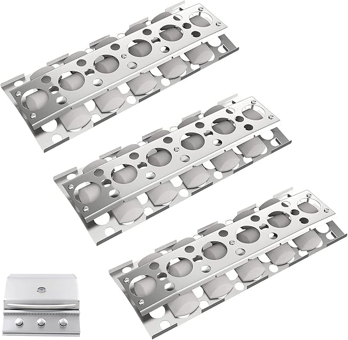 SafBbcue Grill Briquettes for Summerset Sizzler Grill Parts RCS 26" 32" 40" Grill Replacement Parts Turbo Captn Cook CG3CKWN CG4CKW Flame Tamer(3-Pcs)