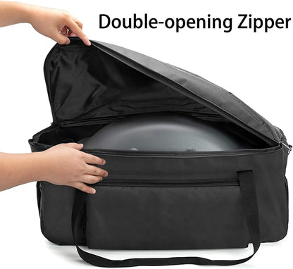 samdew Barbecue Grill Cover Compatible with Weber Q1400 Electric Grill, Outdoor Grill Storage Carry Bag Compatible with Weber Q1000 Q1200 Propane Gas Grill, Bag Only