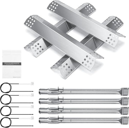 Replacement Parts for Monument Grills 24367, 35633, 17842 | Stainless Steel Heat Plates, Burner & Igniter Kit, for Monument 4-Burner Gas Grills 24633, 41847NG, 77352, 77352MB