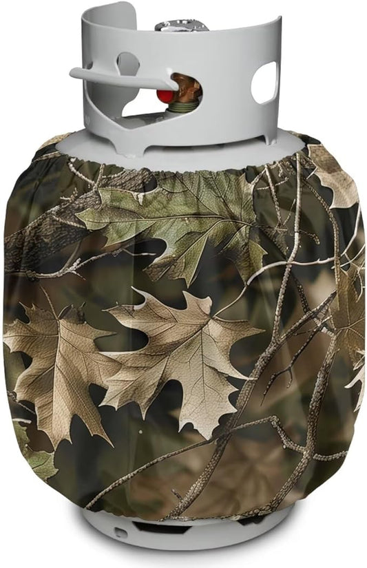 Camo Propane Tank Cover 20lb Weather Resistance Gas Tank Cylinder Cover for Outdoor Camping Yard Waterproof Grill Accessories Gift for Friends