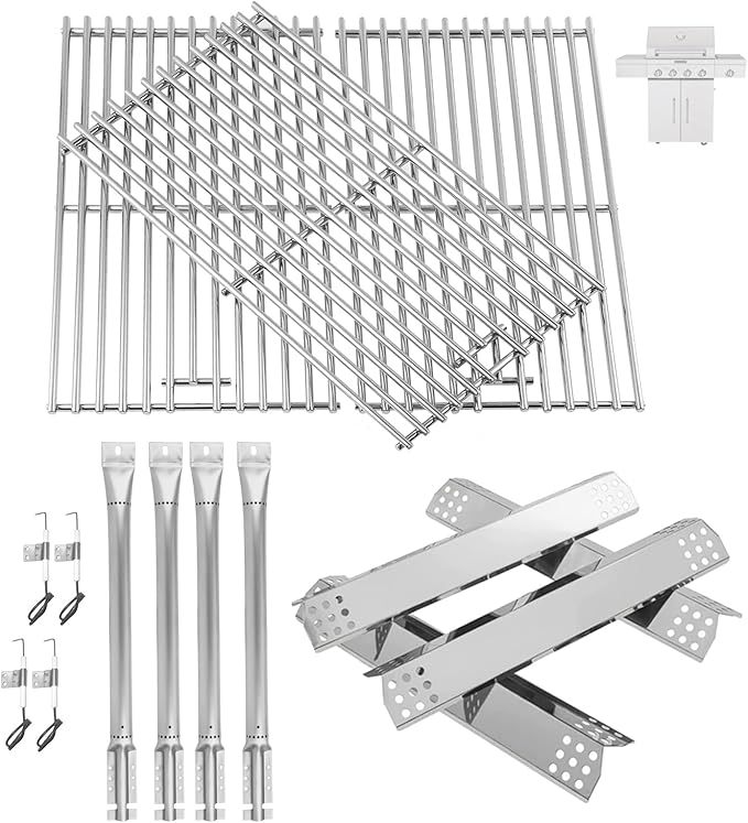 Replacement Parts for Kitchen Aid 720-0733D 720-0954 720-0954R 720-0733 720-0733A 720-0954A 720-0954AC, Cooking Grates, Burner and Heat Plates for KitchenAid Grill Replacement Parts