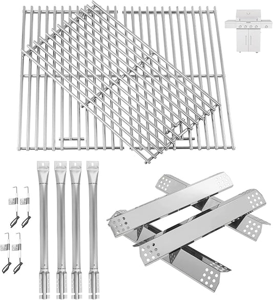 Replacement Parts for Kitchen Aid 720-0733D 720-0954 720-0954R 720-0733 720-0733A 720-0954A 720-0954AC, Cooking Grates, Burner and Heat Plates for KitchenAid Grill Replacement Parts