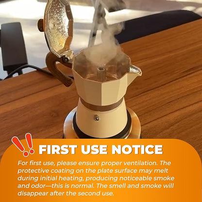 NATGAI 500W Small Hot Plate Electric Hot Plate, Portable Mini Hot Plate, Adjustable Temperature Single Burner for Moka Pot, Coffee, Milk, Water Heating, 5.5" Portable Electric Stove(110V US Plug)