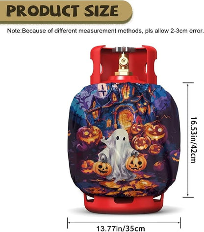 Hallowen 20lb Propane Tank Covers Highland Cow Gas Cover Fits Standard 20 lb Tank Cylinder Heavy Duty Outdoor Grill Accessories Gift for Holiday