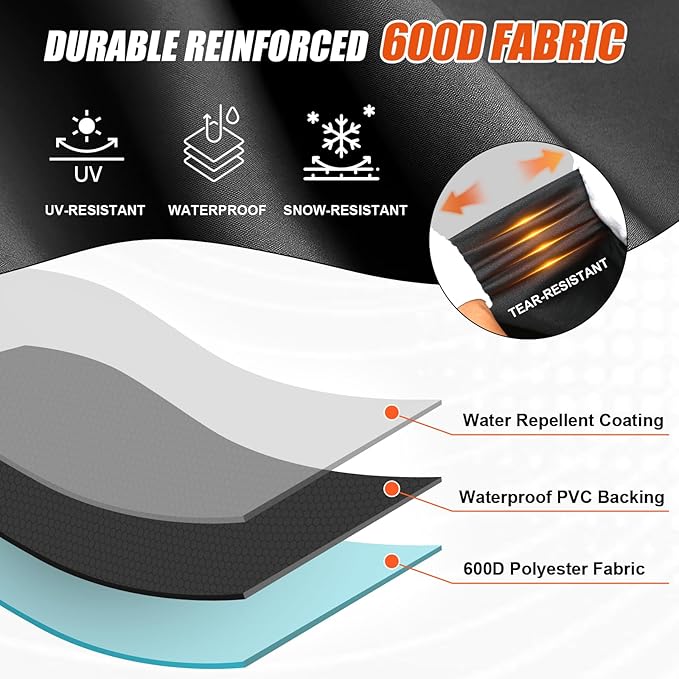65 Inch Grill Cover 7131 BBQ Cover for Weber Genesis 400 Series and 4 Burner Gas Grill,600D Heavy Duty & Waterproof Cover for Weber Genesis E435, E410,E440 (Not Fit 2022 E-435)