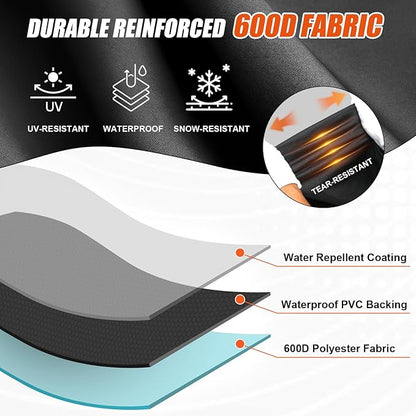 65 Inch Grill Cover 7131 BBQ Cover for Weber Genesis 400 Series and 4 Burner Gas Grill,600D Heavy Duty & Waterproof Cover for Weber Genesis E435, E410,E440 (Not Fit 2022 E-435)