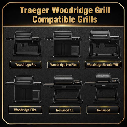 QuliMetal Foldable Side Shelf for Traeger Woodridge, Woodridge Pro and Woodridge Elite, 23.62" Grill Side Table, BBQ Prep Shelf Accessory, Quality Steel Side Shelf