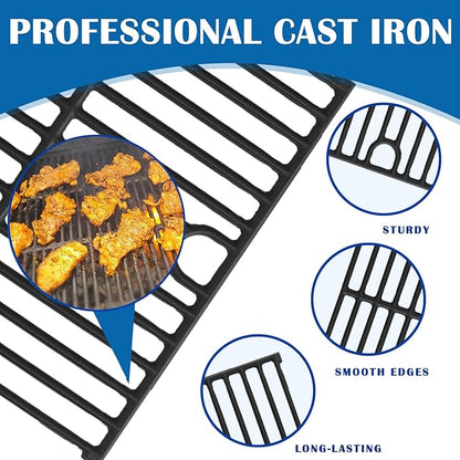 SafBbcue Grill Parts Kit for Nexgrill 720-0925P 720-0925 Replacement Parts 4 Burner, Grill Grates for Nexgrill 4 Burner 720-0925 Cast Iron, Porcelain Steel Grill Heat Plates for Nexgrill 720-0925P