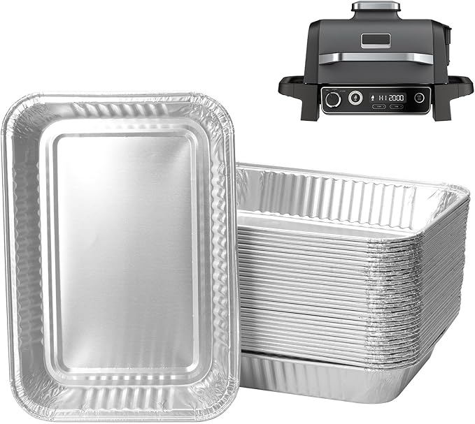 30-Packs Grill Grease Tray Liners for Ninja OG800/OG900 Series,Outdoor Smoker Drip Pan for Ninja OG850/OG951 Woodfire Outdoor Grill XL Pro Accessories