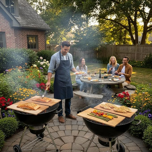 12pk Cedar Planks for Grilling Salmon,11"x 5" Better Smoking, Add Smoky Flavor to Salmon, Veggies, Restaurant Quantity