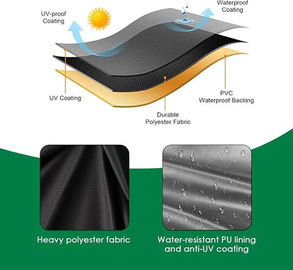 100 Inch Island Grill Cover, Outdoor BBQ Island Waterproof Cover | Heavy Duty Outdoor Large Kitchen Covers for Patio BBQ, 100"L x 35"W x 52"H