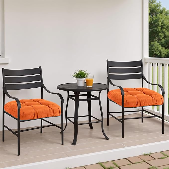 MTMR 2Pcs Outdoor Chair Cushions, Patio Furniture Seat Pads, Waterproof | 2Pcs , waterproof cover, PP cotton, u-shaped, no-fading, thick patio seat pads for outdoor wicker furniture in yard, 19x19x4