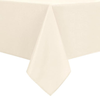 DWCN Square Tablecloth - 54 x 54 Inch - Waterproof Stain and Wrinkle Resistant Washable Table Cloth, Decorative Fabric Table Cover for Kitchen Dining Room Party and Outdoor Use, Champagne