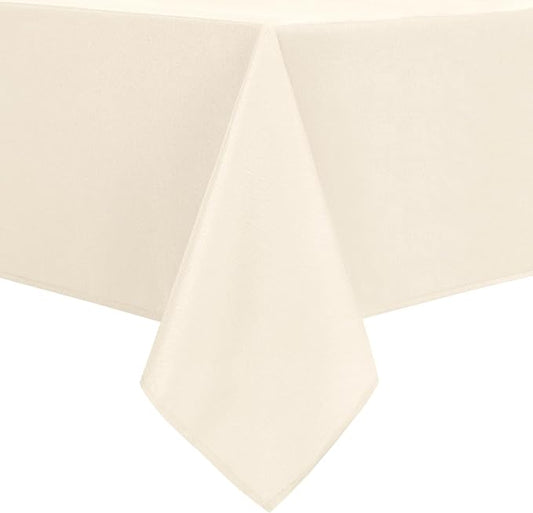 DWCN Square Tablecloth - 54 x 54 Inch - Waterproof Stain and Wrinkle Resistant Washable Table Cloth, Decorative Fabric Table Cover for Kitchen Dining Room Party and Outdoor Use, Champagne