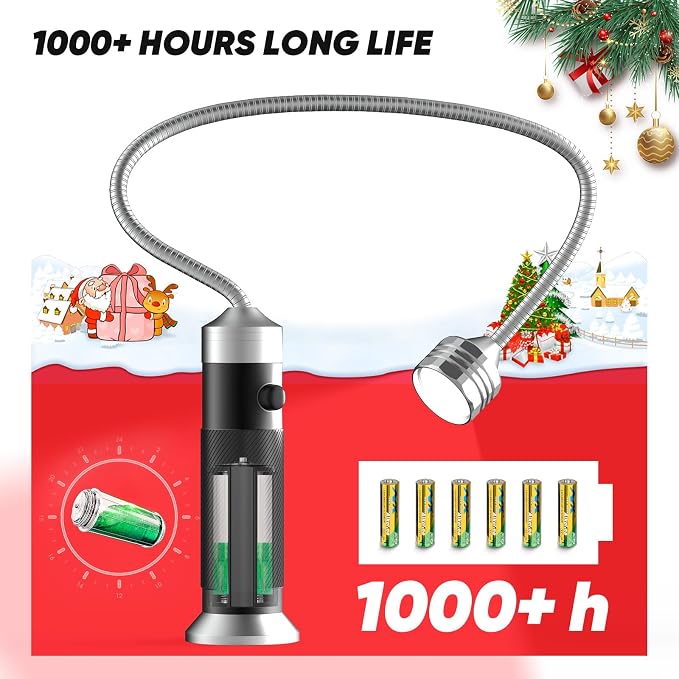 Grill Light Gifts for BBQ Lovers: 2 Pack Grilling Gifts for Men Outdoor BBQ | 8.3in 360° Adjustable Gooseneck, Strong Magnet, Hands Free, Barbecue Accessories for Night Cooking Gadgets for Husband Dad