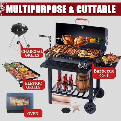 UBeesize 6 Pack Black Grill Mats for Outdoor Grill, Heavy Duty BBQ Grilling Matt & Oven Liners, Resuable, Easy to Clean, Works on Gas Charcoal Electric Grill, Smoker, Oven -15.75 x 13 Inch
