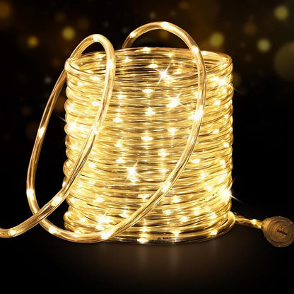 Connectable Solar Rope Lights Outdoor Accessory Extend Part, Only 33FT 100 LEDs String Lights Segment